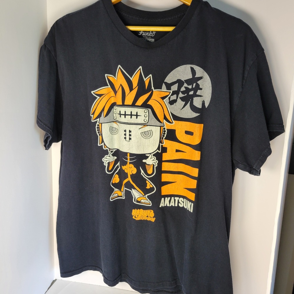 Funko Naruto Shippuden Pain Akatsuki Graphic T-Shirt Mens XL Black Pop Anime